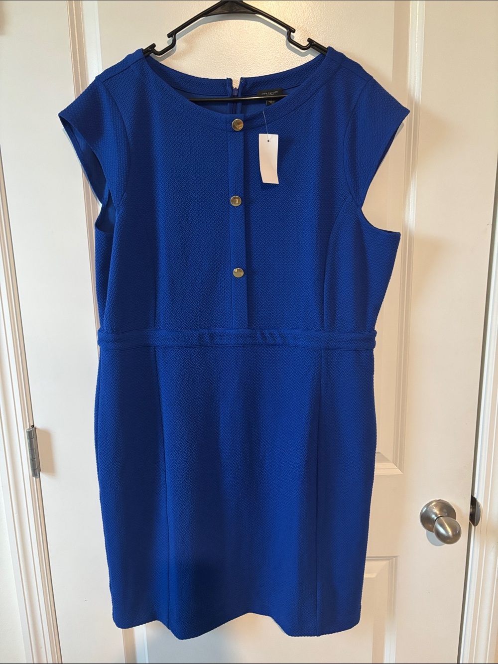 Ann Taylor Factory Royal Blue Cap Sleeve Sheath Dress